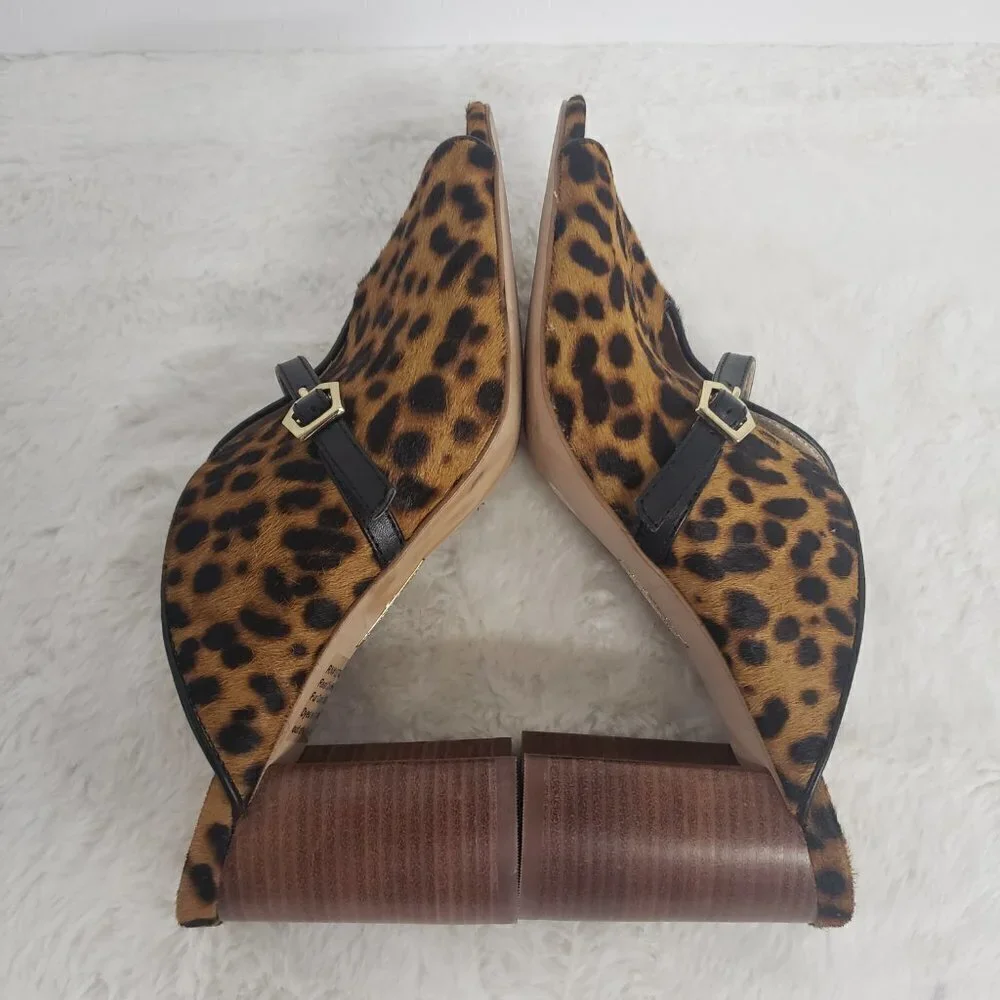 Louise Et Cie Kimba Sandals Brown Leopard Fur 8.5